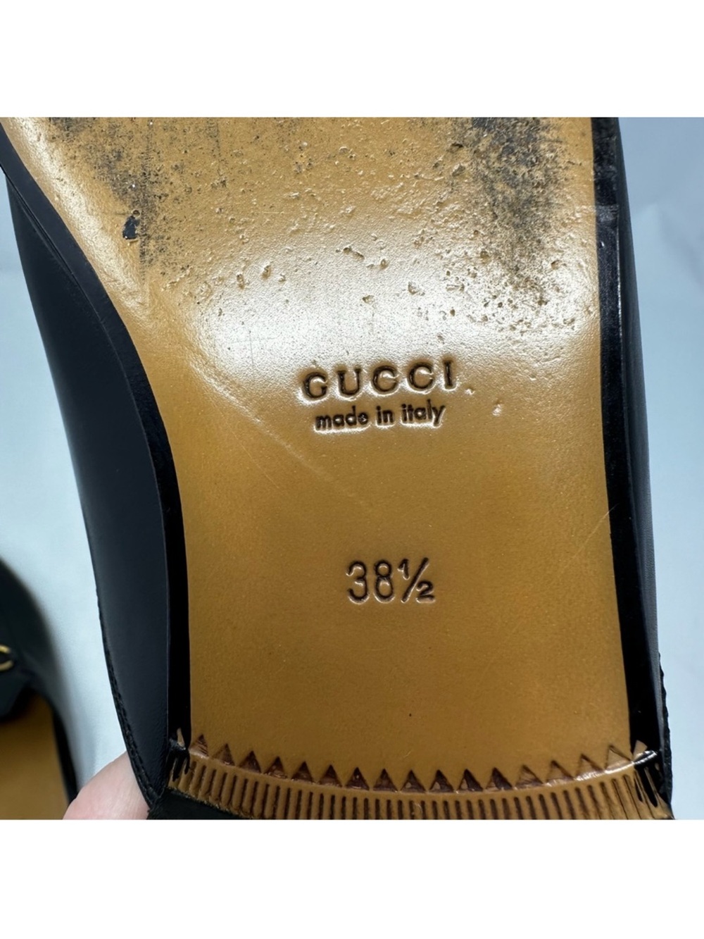 Gucci Black Leather Horsebit Slip-On Loafers - Picture 8 of 8